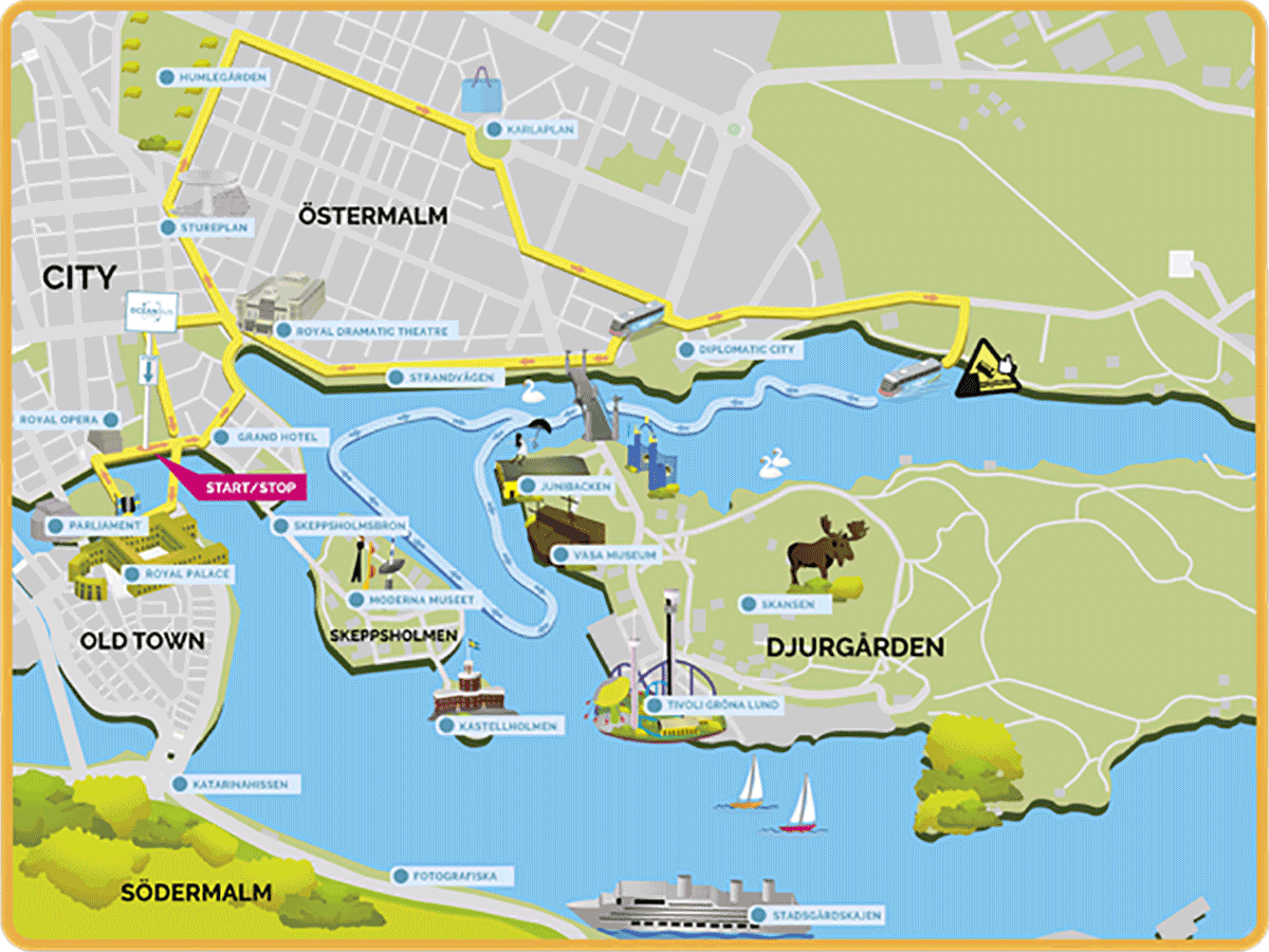 Oceanbus Stockholm Karte