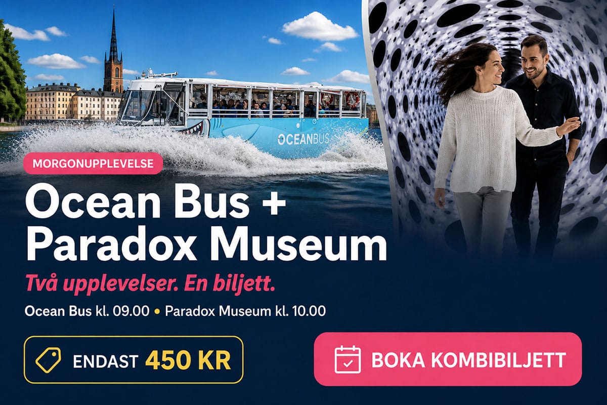Ocean Bus + Paradox Museum. Två upplevelser. En biljett. Endast 450 KR.